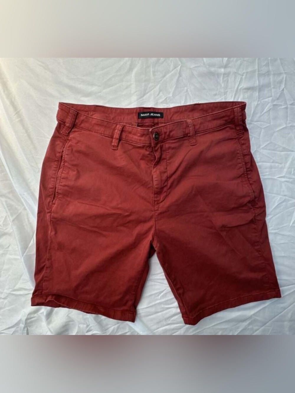 Mavi Jeans Simon Men's Burgundy Chino Shorts Size 38